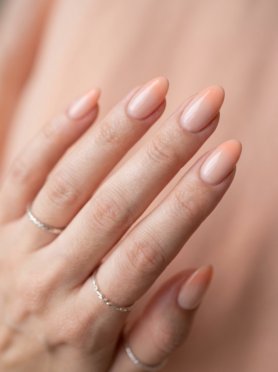Peachy Airbrush Nails als Y2K Nails Inspiration 2026